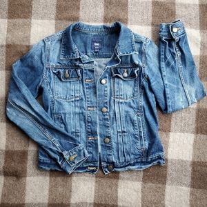 Gap Distressed Denim Trucker Jacket